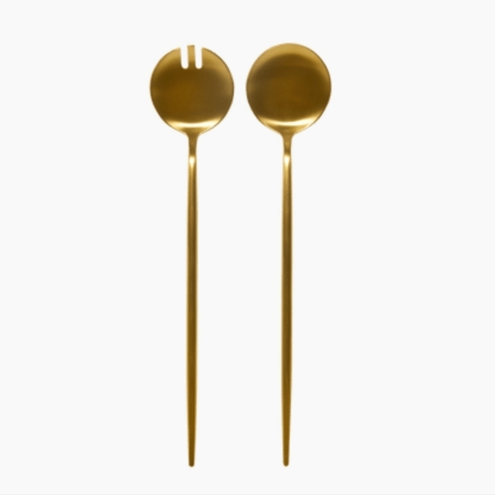 TAJA Collection Gold Salad Servers (Set of 2)